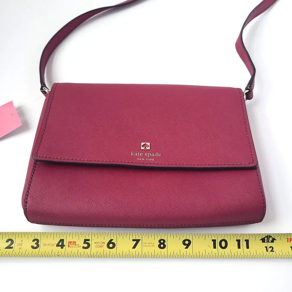 Kate Spade Cove Street Dody Crossbody Leather Bag Purse Handbag Rhubarb Tart New - Picture 13 of 13
